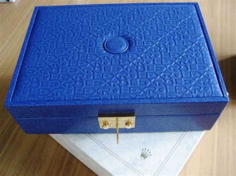 blue rolex jewelry box|authentic rolex watch box.